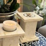 Classic Candle/Burner Stand- White