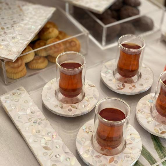 Lumina Pearl tea glass set