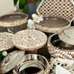 Glass Dish with Bone base