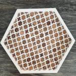 Hexagon Wood Tray