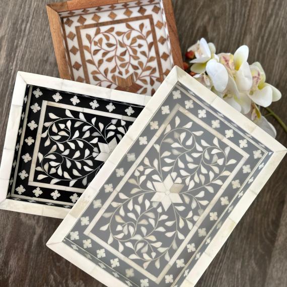 The Floral Wood Tray